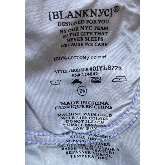 NWT BlankNYC The Warren Distressed Cutoff Jean Shorts in Ground Rules, Size 26 - Picture 8 of 9